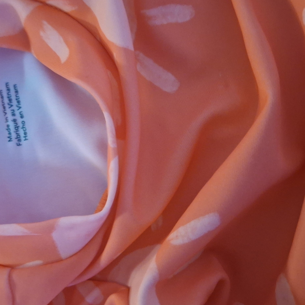 Pinkish/Peach Sun Print Rash Guard Set - Picture 2 of 2
